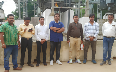 SAS Infra Engineering team at electrical project site